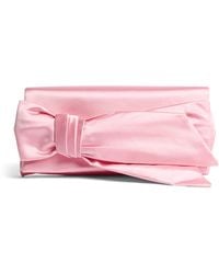 Carolina Herrera - Satin Bow Karlita Clutch Bag - Lyst