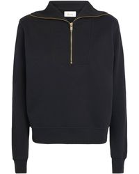 Harrods - Cotton Zip-Up Funnel-Neck Sweater - Lyst