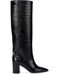 Paris Texas - Croc-Embossed Leather Anja Knee-High Boots 70 - Lyst