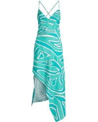PUCCI - Silk Labirinto Print Midi Dress - Lyst