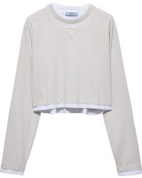 Prada - Layered Long-Sleeve T-Shirt - Lyst