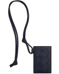 Bottega Veneta - Leather Intreccio Badge Holder - Lyst
