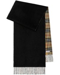 Burberry - Cashmere Reversible Check Scarf - Lyst