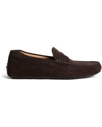 BOSS - Suede Noel Driving Shoes - Lyst