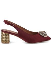 Kurt Geiger - Croc-Effect Chelsea Slingback Block Heels - Lyst