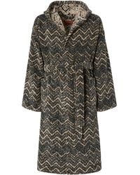 Missoni - Towelling Zigzag Azul Robe - Lyst