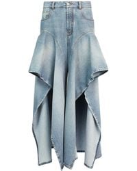Alaïa - Jeans With Faded Ruffles - Lyst