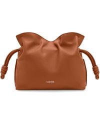 Loewe - Mini Leather Flamenco Clutch Shoulder Bag - Lyst