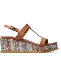 Jimmy Choo - Theia 60 Leather Wedge Sandals - Lyst