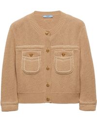 Prada - Cotton Cardigan - Lyst