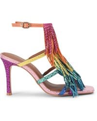 Kurt Geiger - Fringe Heeled Sandals 90 - Lyst