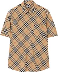 Burberry - Linen Check Shirt - Lyst