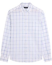 dunhill - Cotton-Linen Check Shirt - Lyst