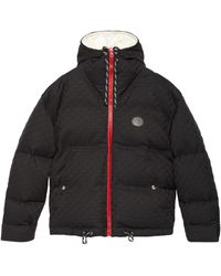 Gucci - GG Cotton Canvas Puffer Jacket - Lyst