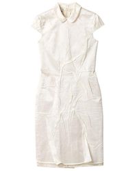 Miu Miu - Silk Collared Mini Dress - Lyst