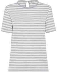 Brunello Cucinelli - Cotton Striped Monili T-shirt - Lyst