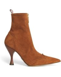 Thom Browne - Suede Wingtip Ankle Boots 90 - Lyst