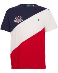 Polo Ralph Lauren - Cotton Striped Usa T-shirt - Lyst