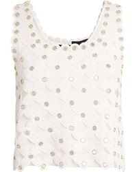 Maje - Mirror-Detail Crochet Top - Lyst