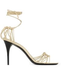 Saint Laurent - Leather Babylone Sandals 90 - Lyst