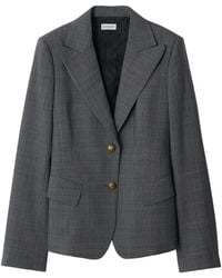 Burberry - Wool Prince Of Wales Check Tailored Blazer - Lyst