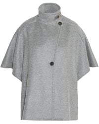 Max Mara - Cashmere High-Neck Cape Jacket - Lyst