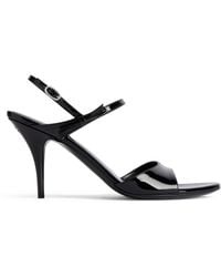 Balenciaga - Patent Leather Avenue Bow Heeled Sandals 90 - Lyst