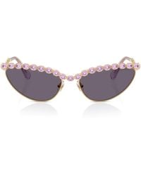Swarovski - Metal Cat Eye 0Sk7030 Sunglasses - Lyst