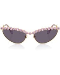 Swarovski - Metal Cat Eye 0Sk7030 Sunglasses - Lyst
