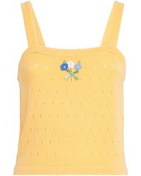 RIXO London - Wool Floral-Appliqué Perla Cami Top - Lyst