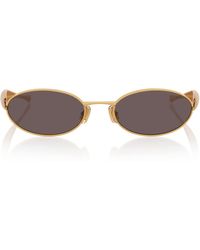 Bottega Veneta - Oval Sardine Sunglasses - Lyst