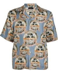 Amiri - All-over Palm Print Bowling Shirt - Lyst