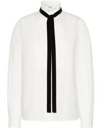Weekend by Maxmara - Cotton Tie-Detail Blouse - Lyst