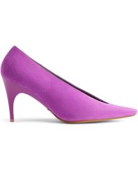 Balenciaga - Suede Duchesse Pumps 90 - Lyst