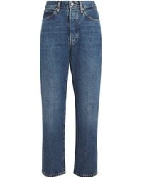 FRAME - The Vertical Crop Straight Jeans - Lyst