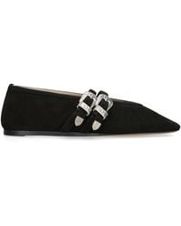 Le Monde Beryl - Suede Buckle Claudia Ballet Flats - Lyst