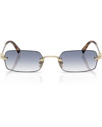 Miu Miu - Rectangular Mu B50S Sunglasses - Lyst