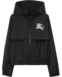 Burberry - Printed Hooded Jacket - Lyst