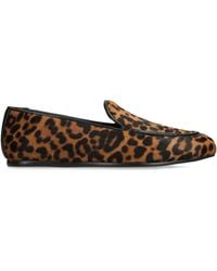 Stuart Weitzman - Suede Leopard Brooks Loafers - Lyst