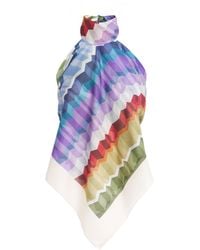 Missoni - Cotton-Silk Zigzag Scarf Top - Lyst