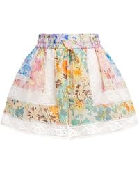 Zimmermann - Cotton-Lace Floral Solstice Shorts - Lyst