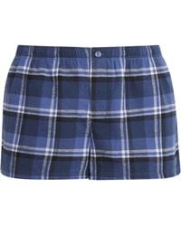 Skims - Cotton Check Cheeky Pyjama Shorts - Lyst