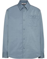 Valentino - Nylon V-detail Shirt Jacket - Lyst
