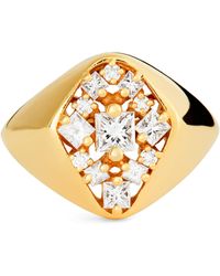 Suzanne Kalan - And Diamond La Fantaisie Signet Ring - Lyst