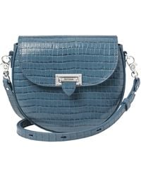 Aspinal of London - Leather Croc-Embossed Portobello Cross-Body Bag - Lyst