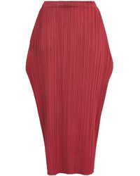 Pleats Please Issey Miyake - Lamp Shade Midi Skirt - Lyst