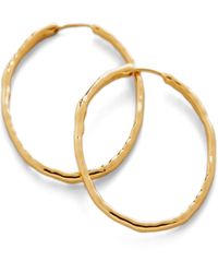 Monica Vinader - Large Vermeil Siren Hoop Earrings - Lyst