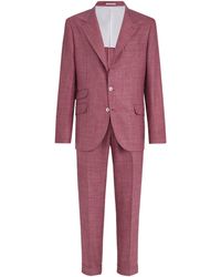 Brunello Cucinelli - Wool-Linen-Silk 2-Piece Suit - Lyst