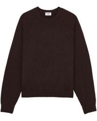 Saint Laurent - Cashmere Ribbed Crew-Neck Sweater - Lyst