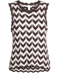 Maje - Cotton Zigzag Crochet Top - Lyst